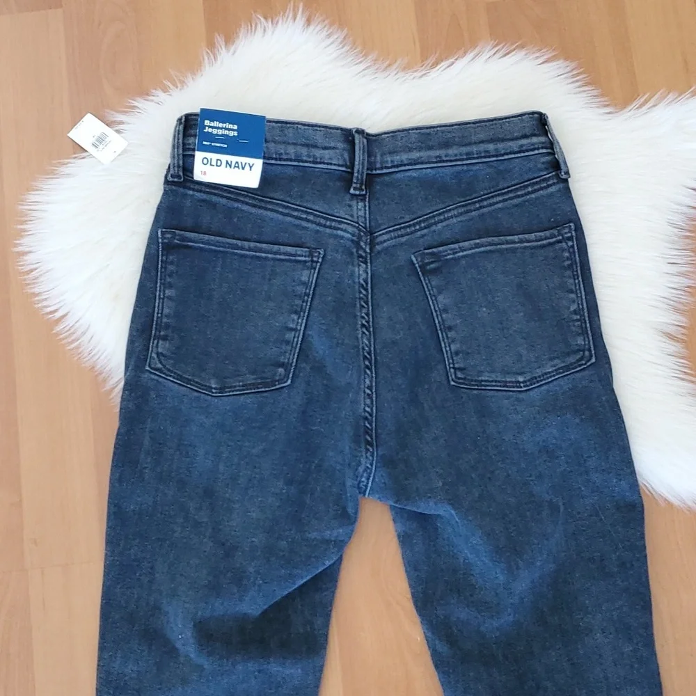 NWT Old Navy girls dark gray ballerina jeggings sz 18